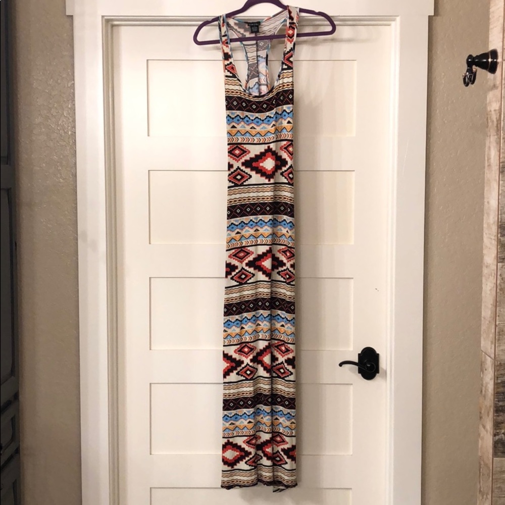 Aztec printed maxi dress